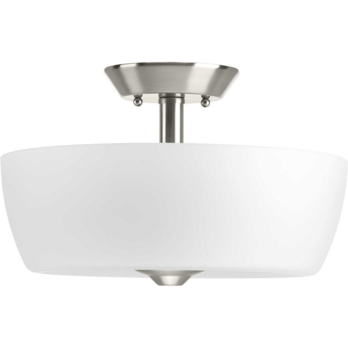 Progress Lighting - P350060-009 - Two Light Semi-Flush Mount - Leap - Brushed Nickel