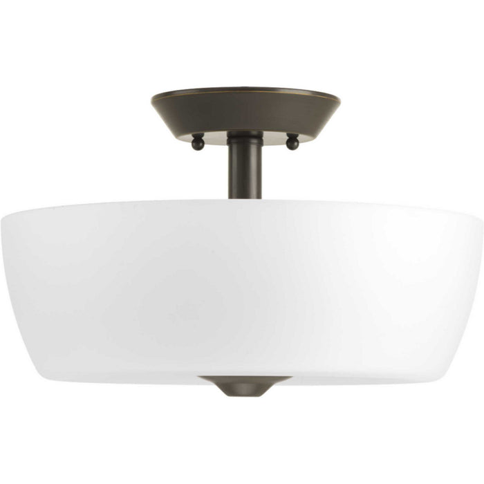 Progress Lighting - P350060-020 - Two Light Semi-Flush Mount - Leap - Antique Bronze