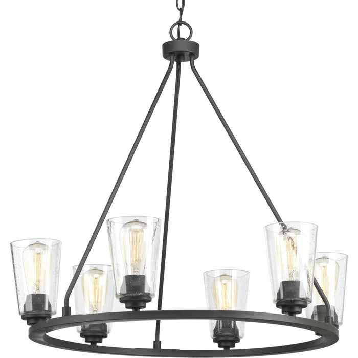 Six Light Chandelier from the Debut collection in Graphite finish