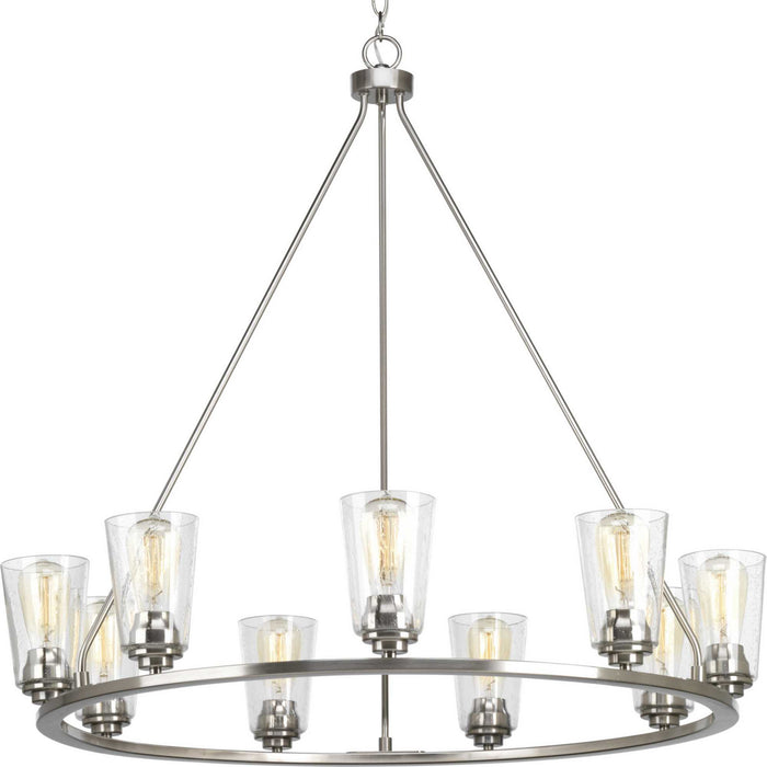 Nine Light Chandelier from the Debut collection in Brushed Nickel finish