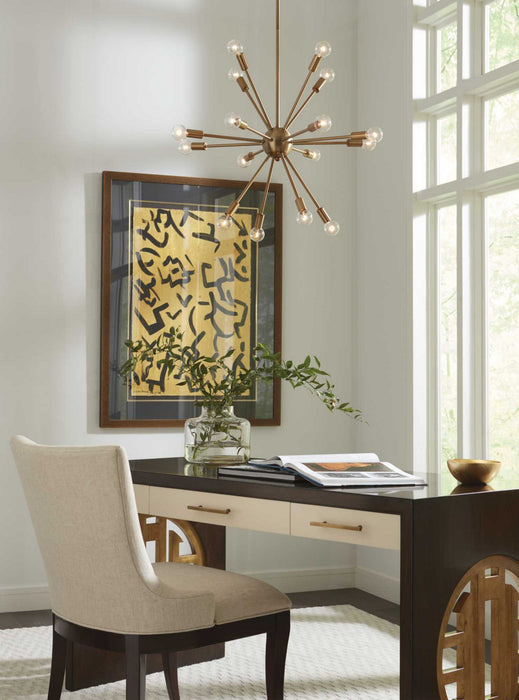 16 Light Chandelier from the Ion collection in Brushed Bronze finish