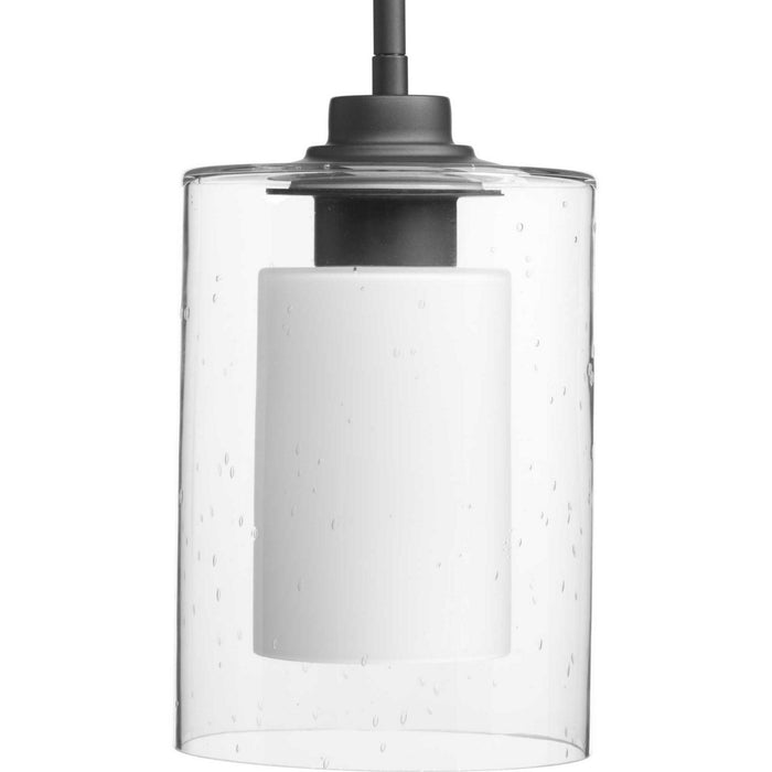 Progress Lighting - P500018-143 - One Light Mini Pendant - Double Glass - Graphite