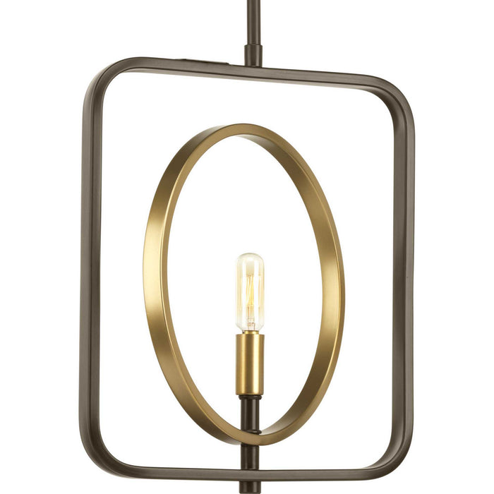 One Light Mini Pendant from the Swing collection in Antique Bronze finish