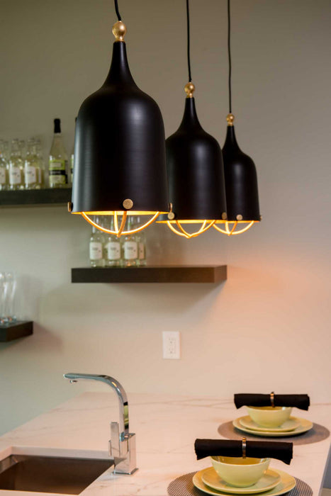 One Light Pendant from the Era collection in Black finish