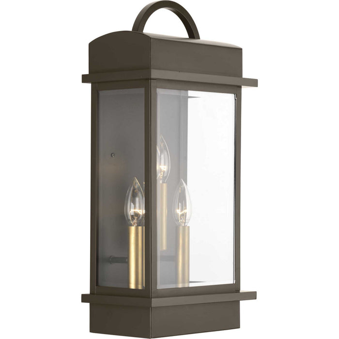 Three Light Large Wall Lantern from the Santee collection in Antique Bronze finish