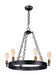 Maxim - 26273BKNAB/BUI - Six Light Chandelier - Noble - Black / Natural Aged Brass