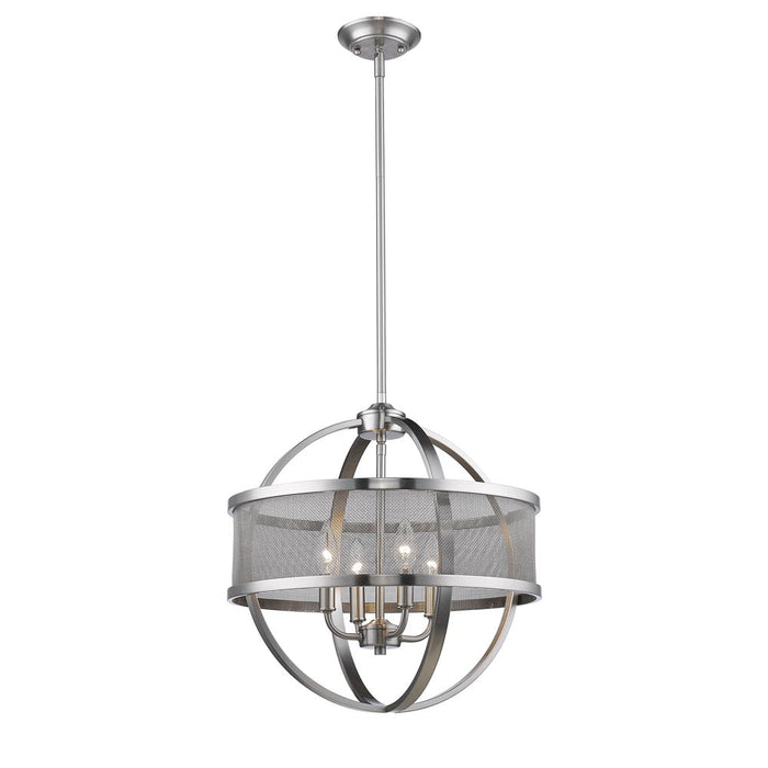 Four Light Chandelier from the Colson collection in Pewter finish