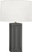 Robert Abbey - LB50 - One Light Table Lamp - Williamsburg Nottingham - Dark Gray Glazed Ceramic w/ Modern Brass