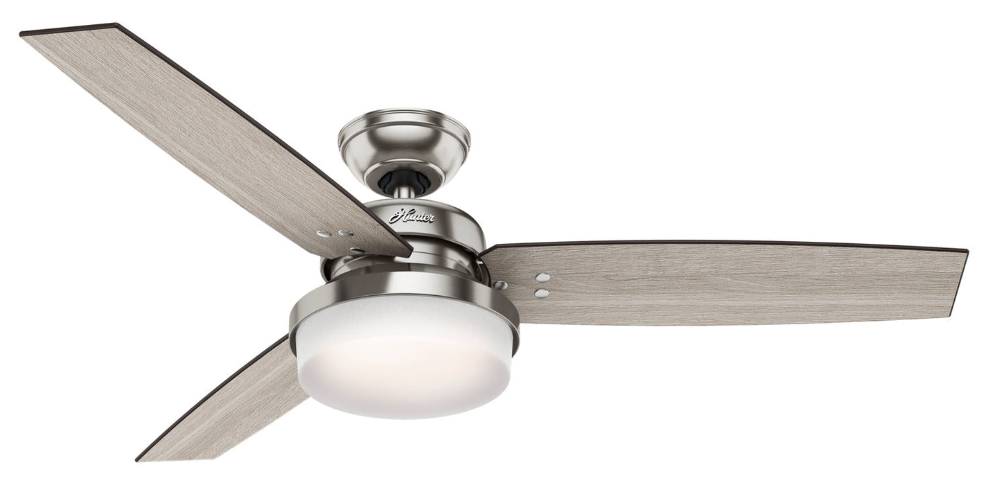 Hunter 52" Sentinel Ceiling Fan with LED Light Kit and Handheld Remote