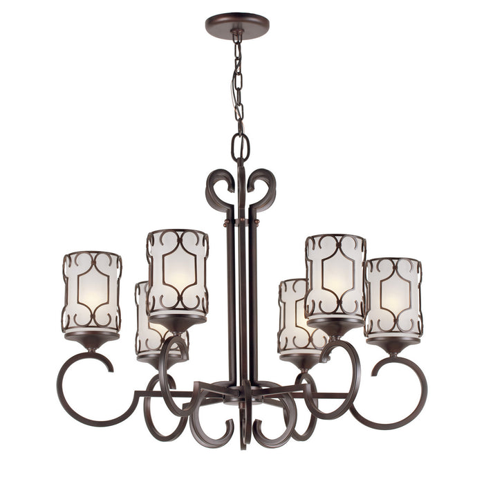 Forte - 2584-06-32 - Six Light Chandelier - Antique Bronze