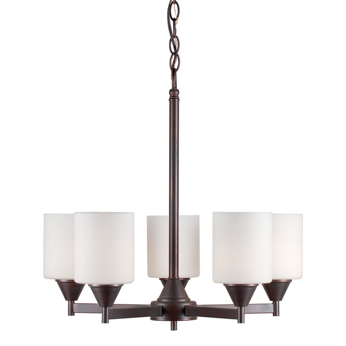 Forte - 2643-05-32 - Five Light Chandelier - Antique Bronze