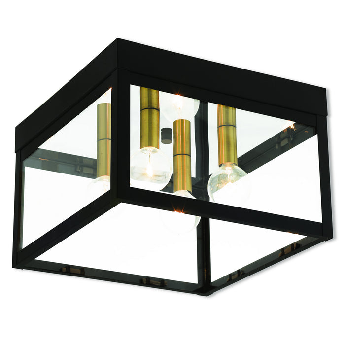 Livex Lighting - 20589-07 - Four Light Outdoor Ceiling Mount - Nyack - Bronze