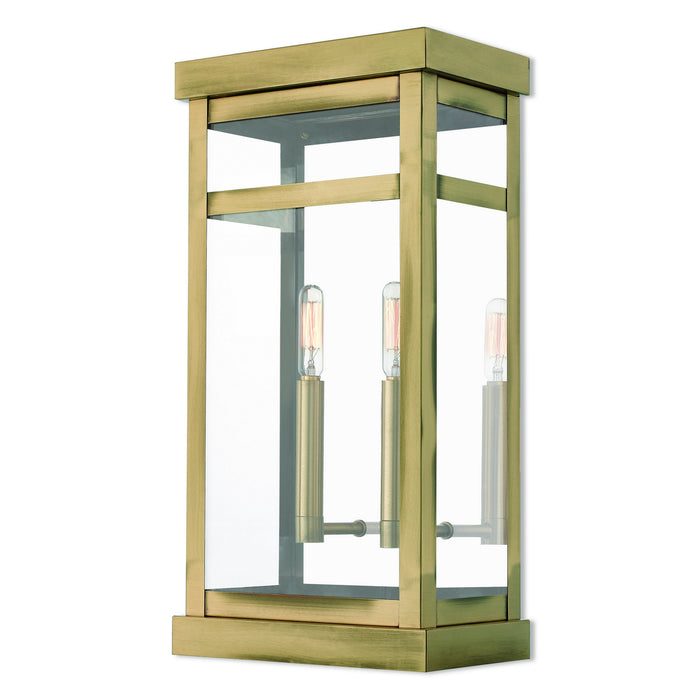 Livex Lighting - 20704-01 - Two Light Outdoor Wall Lantern - Hopewell - Antique Brass