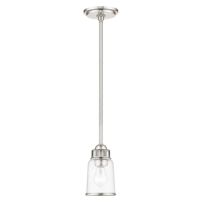 Livex Lighting - 40021-91 - One Light Mini Pendant - Lawrenceville - Brushed Nickel