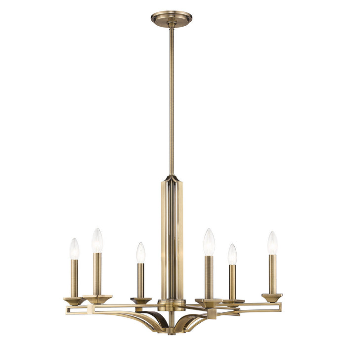 Livex Lighting - 40056-01 - Six Light Chandelier - Trumbull - Antique Brass