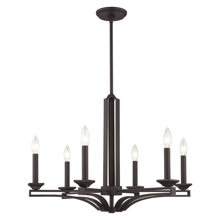 Livex Lighting - 40056-07 - Six Light Chandelier - Trumbull - Bronze