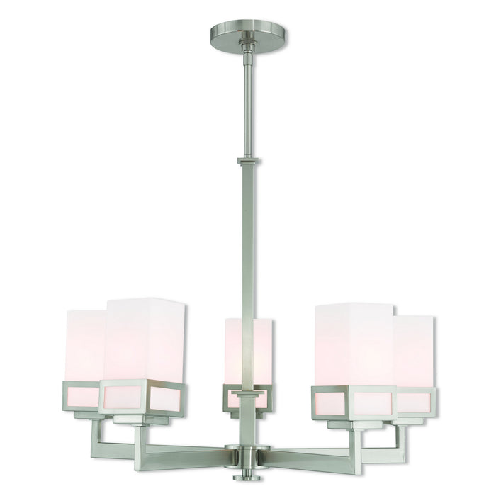 Livex Lighting - 40195-91 - Five Light Chandelier - Harding - Brushed Nickel