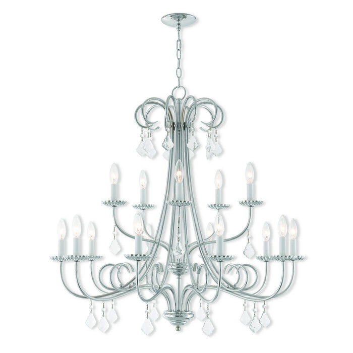 Livex Lighting - 40879-05 - 15 Light Foyer Chandelier - Daphne - Polished Chrome