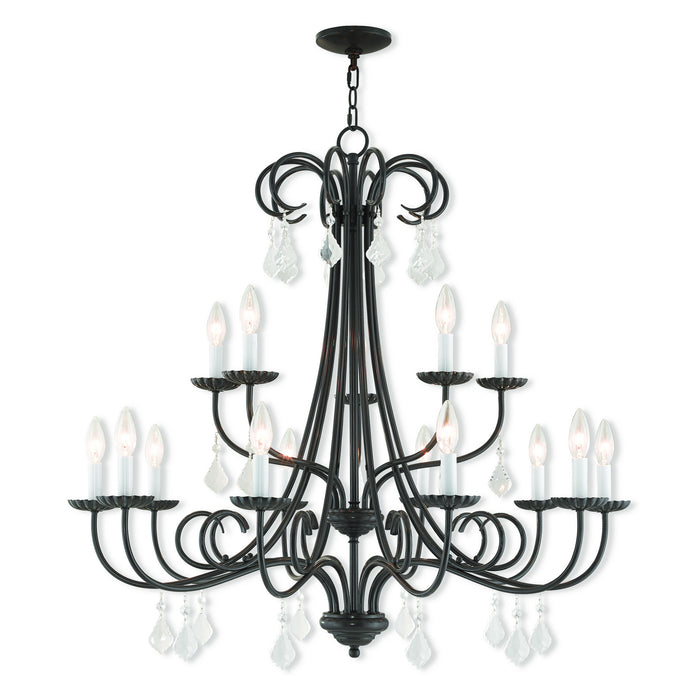 Livex Lighting - 40879-92 - 15 Light Foyer Chandelier - Daphne - English Bronze