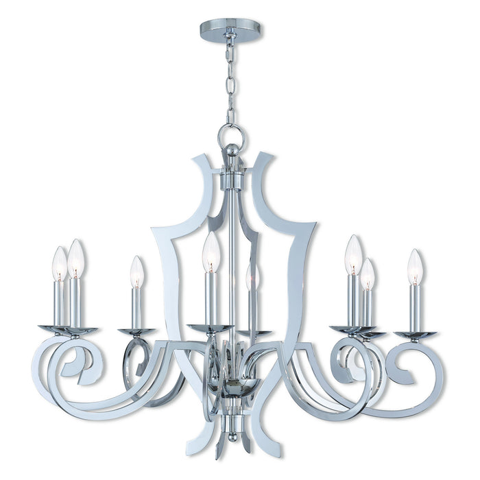 Livex Lighting - 41008-05 - Eight Light Chandelier - Aldrich - Polished Chrome