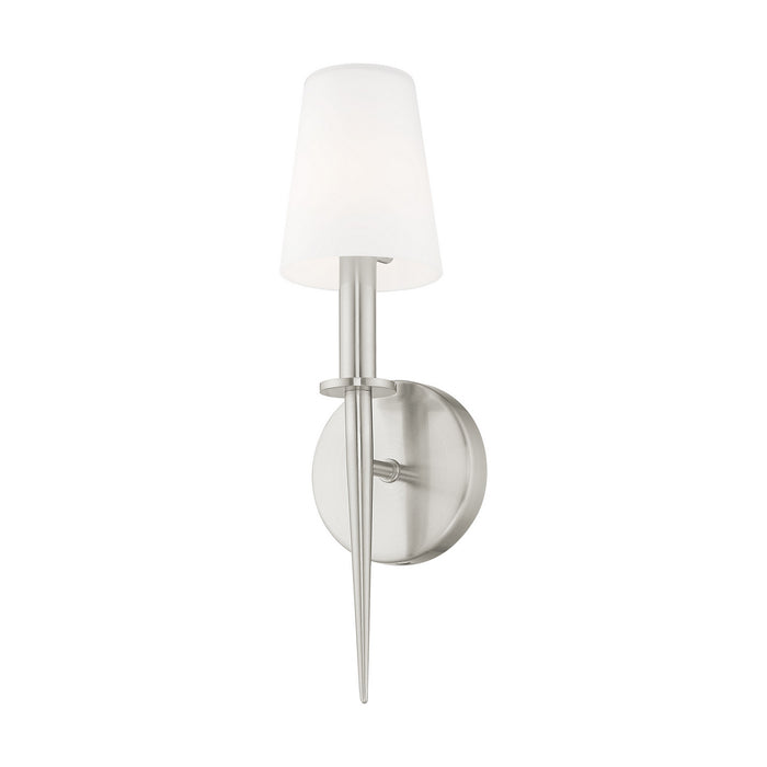 One Light Wall Sconce from the Witten collection in Brushed Nickel finish