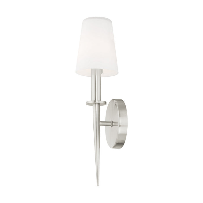 One Light Wall Sconce from the Witten collection in Brushed Nickel finish