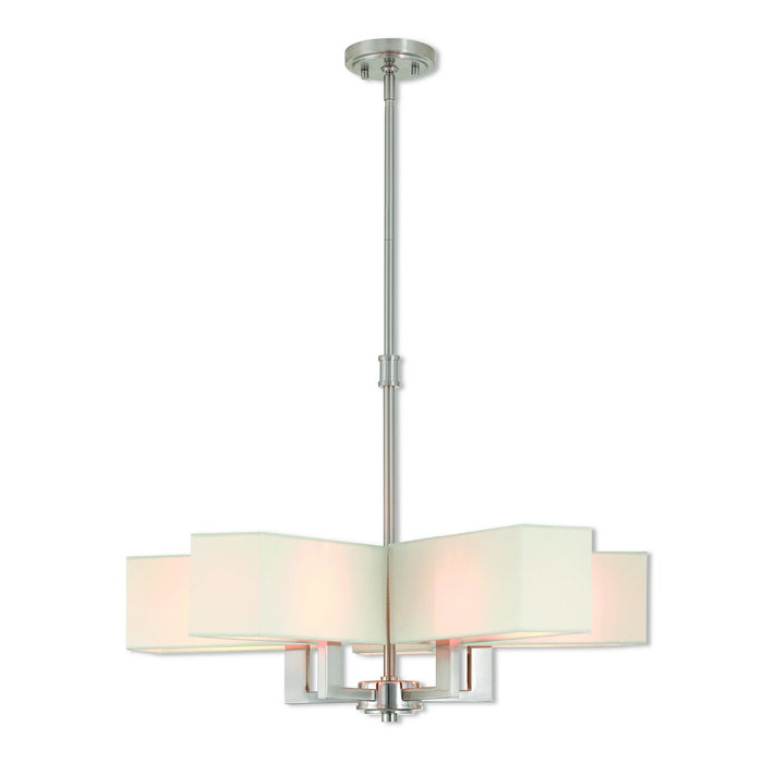 Livex Lighting - 42675-91 - Five Light Chandelier - Rubix - Brushed Nickel