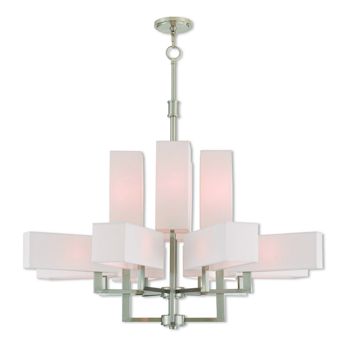 Livex Lighting - 42679-91 - 12 Light Foyer Chandelier - Rubix - Brushed Nickel