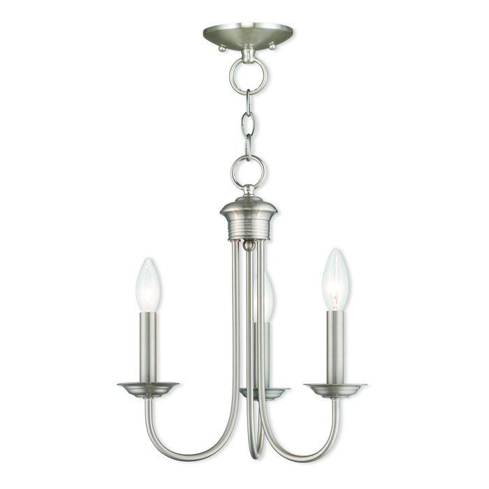 Livex Lighting - 42683-91 - Three Light Mini Chandelier - Estate - Brushed Nickel