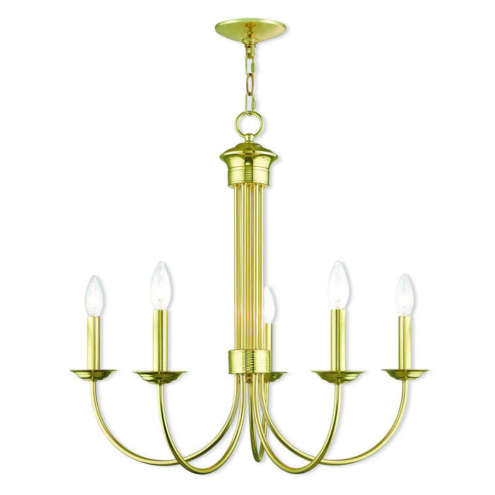 Livex Lighting - 42685-02 - Five Light Chandelier - Estate - Polished Brass