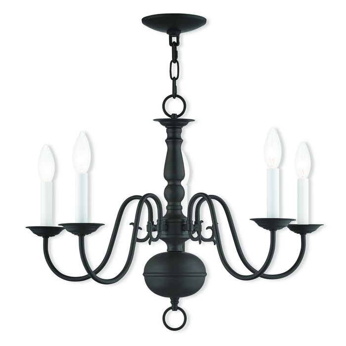 Livex Lighting - 5005-07 - Five Light Chandelier - Williamsburgh - Bronze