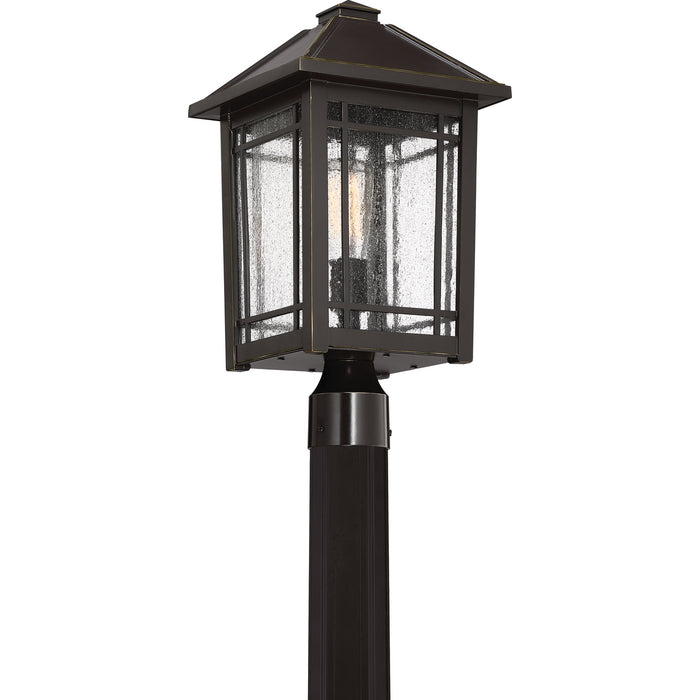 One Light Outdoor Post Mount from the Cedar Point collection in Palladian Bronze finish