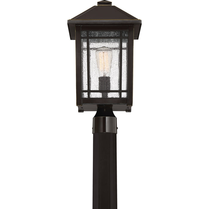 One Light Outdoor Post Mount from the Cedar Point collection in Palladian Bronze finish