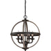 Quoizel - FSN5204RK - Four Light Foyer Pendant - Fusion - Rustic Black