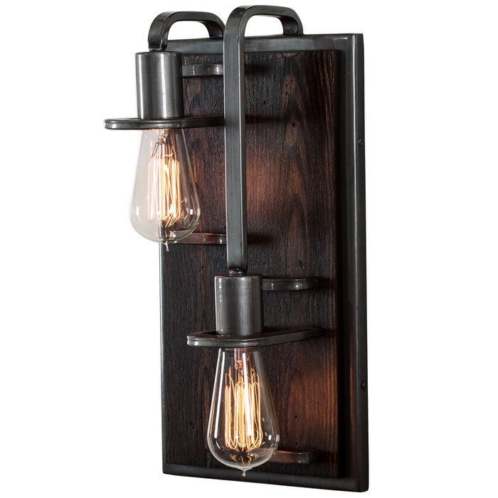 Two Light Wall Sconce from the Lofty collection in Steel finish