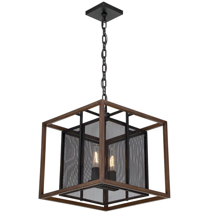 Two Light Pendant from the Rio Lobo collection in Dark Oak/Black finish