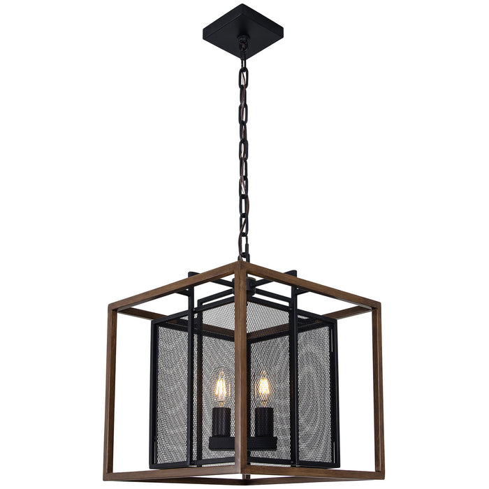 Two Light Pendant from the Rio Lobo collection in Dark Oak/Black finish