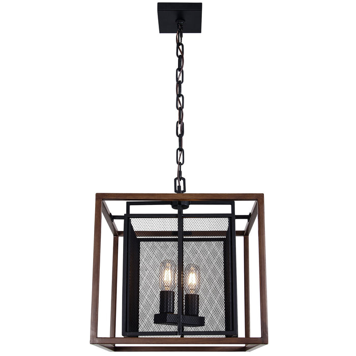 Two Light Pendant from the Rio Lobo collection in Dark Oak/Black finish