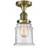 Innovations - 517-1CH-AB-G184 - One Light Semi-Flush Mount - Franklin Restoration - Antique Brass