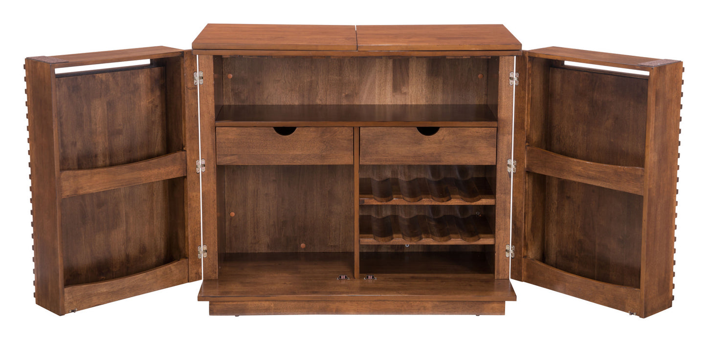 Bar Cabinet from the Linea collection in Walnut finish