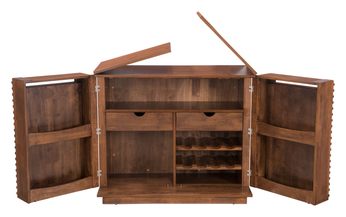 Bar Cabinet from the Linea collection in Walnut finish