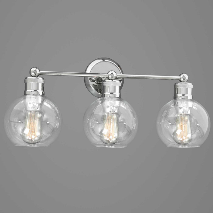 Three Light Bath from the Hansford collection in Polished Nickel finish