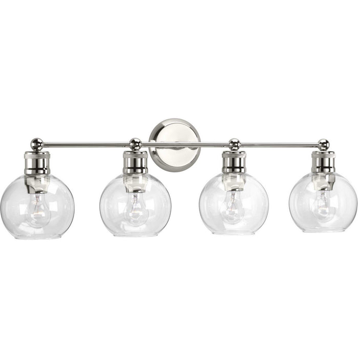 Progress Lighting - P300052-104 - Four Light Bath - Hansford - Polished Nickel