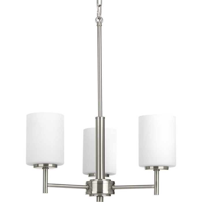 Three Light Chandelier from the Replay collection in Brushed Nickel finish