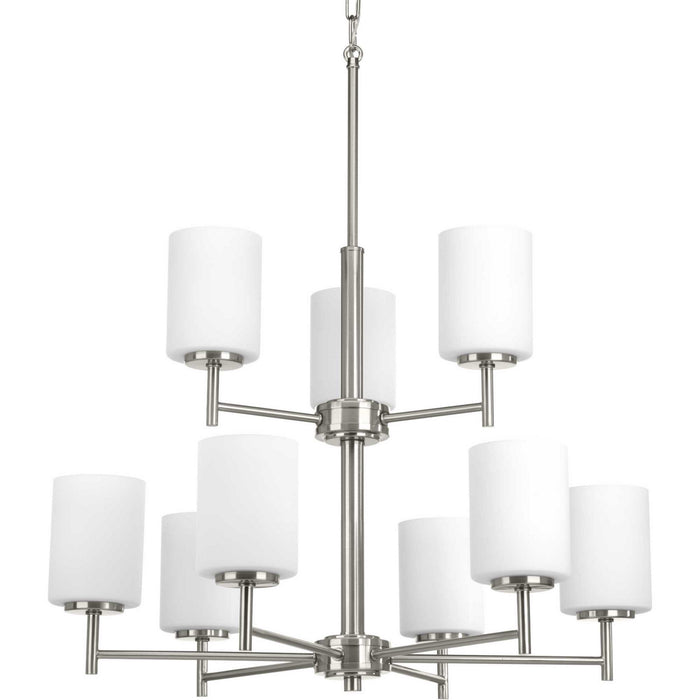 Nine Light Chandelier from the Replay collection in Brushed Nickel finish