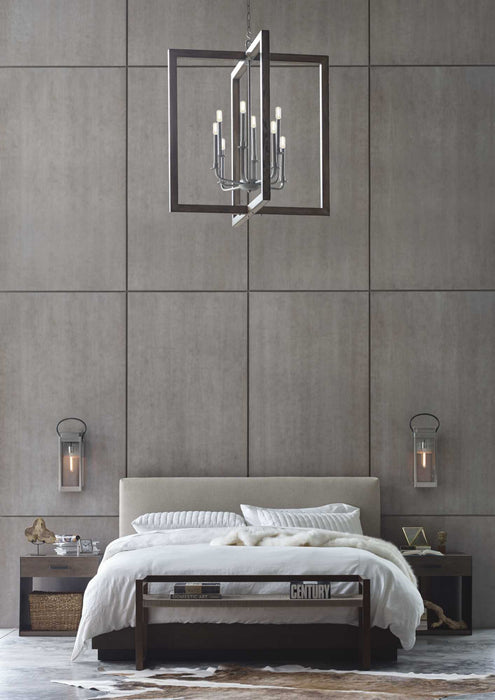 Eight Light Chandelier from the Turnbury collection in Galvanized Finish finish