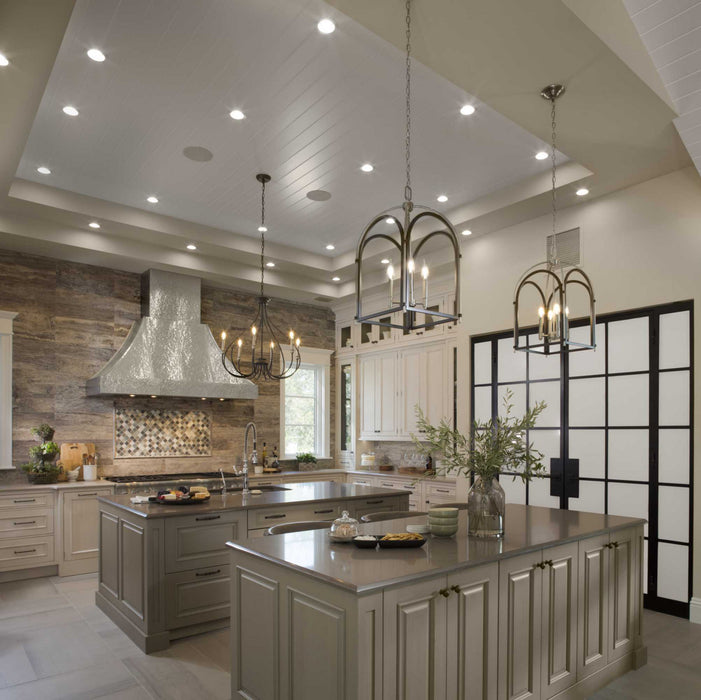 Four Light Foyer Pendant from the Westfall collection in Graphite finish