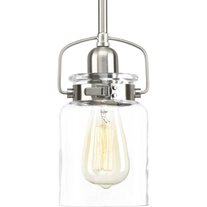 One Light Mini Pendant from the Calhoun collection in Brushed Nickel finish
