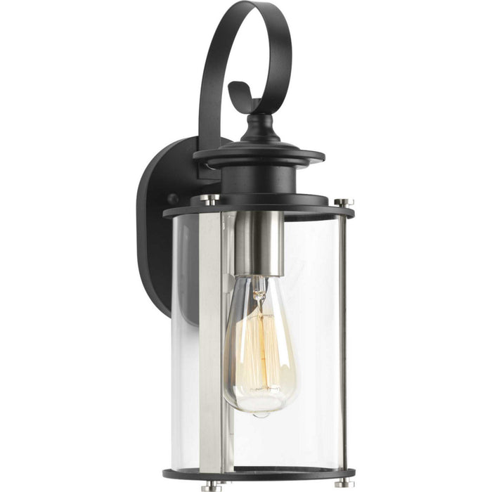 One Light Wall Lantern from the Squire collection in Black finish