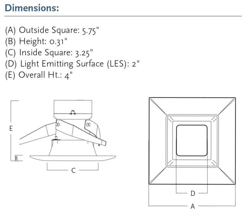 LED Recessed Trim from the LED Retrofit Sq collection in White finish